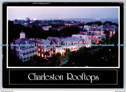 D319413 Charleston Rooftops. At Night. Charleston Post Card. Colorscans. Bryan R