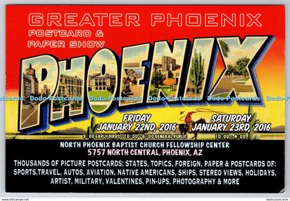 D333570 Greater Phoenix. Postcard Paper Show Phoenix
