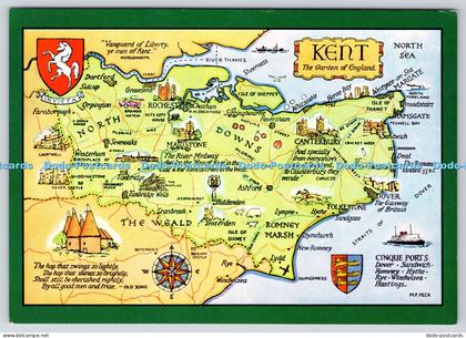 L364529 Kent Map J Salmon Sevenoaks Kent