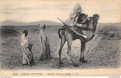 Lot 40 scenes et types arab family traveling africa camel types folklore