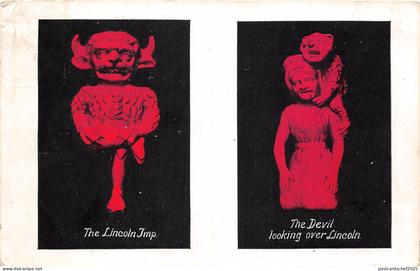 Lot262 the lincoln imp the devil looking over Lincoln Cathedral uk