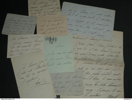 Madame AMEL - Comédie française - Ensemble de 9 lettres autographes signées