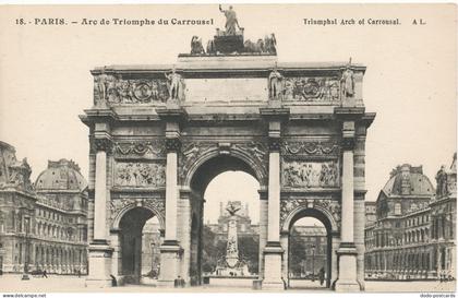 PC11026 Paris. Triumphal Arch of Carrousel. A Leconte. No 18