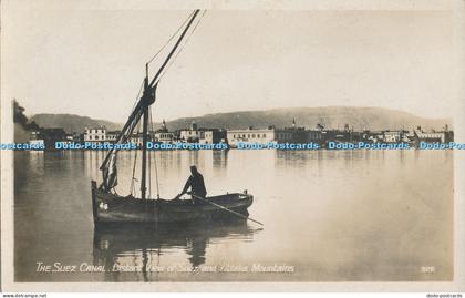 R018964 The Suez Canal Distant View of Suez and Attaka Mountains