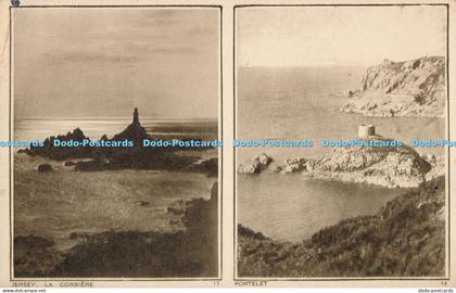 R028066 Jersey La Corbiere Portelet Photochrom 1934