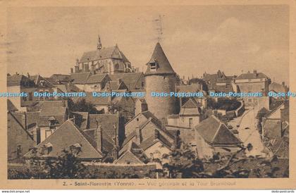 R035632 Saint Florentin Vue Generale et la Tour Brunehaut 1947