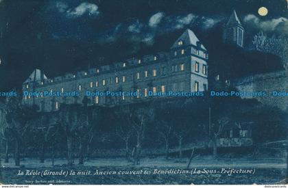 R038600 La Reole la Nuit. Ancien Couvent des Benedictins. 1913. B. Hopkins