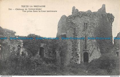 R060615 Toute La Bretagne. Chateau de Tonquedec Vue Prise dans la Cour Interieur