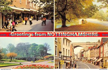 R083397 Greetings from Nottinghamshire. Multi view. Dennis. 1984