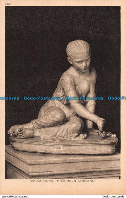 R088603 Madchen mit Knocheln Spielend. Staatlichen Museen. Julius Bard