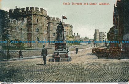 R131761 Castle Entrance and Statue. Windsor. Marshall