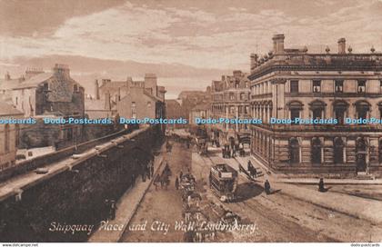 R289738 Shipquay Place and City Wall Londonderry Valentines Series
