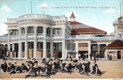 R347325 Cal Long Beach Taking a Sun Bath in Front of Long Beach Bath House Georg