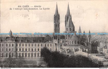 R376196 Caen Abside de l Abbaye aux hommes Le Lycee 1926
