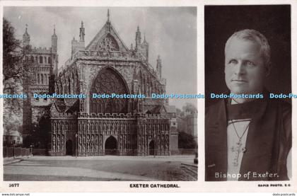 R393573 3677 Exeter Cathedral Bishop of Exeter Rapid Photo Real Silverprint Phot