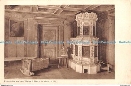 R439472 Prunkstube aus dem Hause a Marca in Mesocco Museo Engiadinais