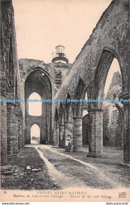 R487177 Pointe Saint Mathieu Ruins of the Old Abbey ND Phot Neurdein et Cie Imp