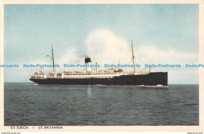 R501306 S S Suecia S S Britannia Swedish Lloyd Gothenburg London Wezata