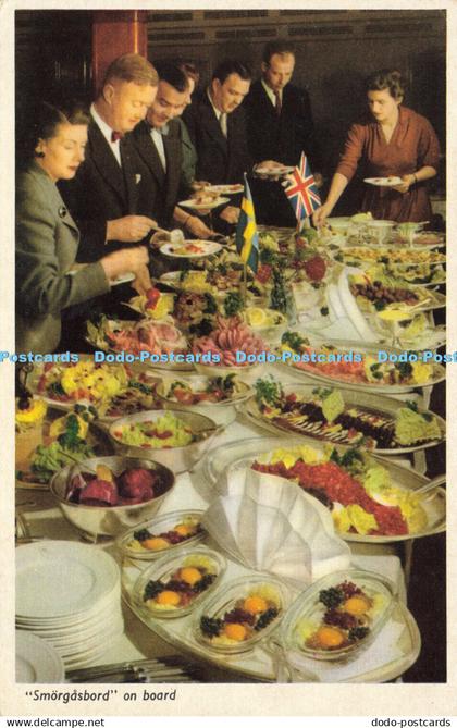 R620647 Smorgasbord on board Swedish Lloyd Patricia Saga Suecia Britannia Gothen