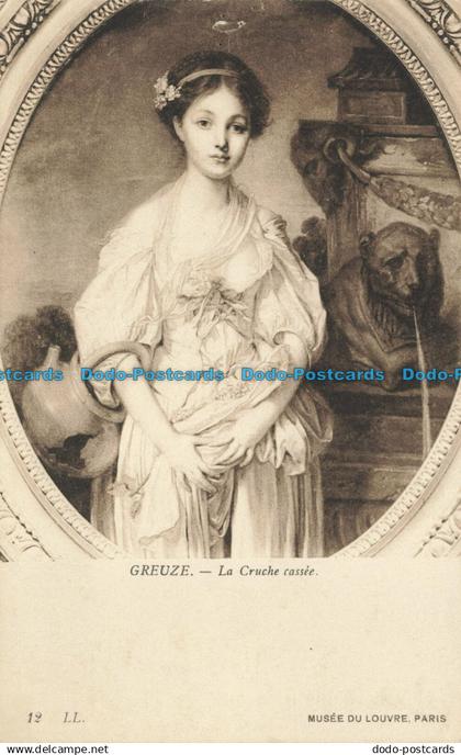 R625516 Greuze. La Cruche cassee. 12. LL. Musee du Louvre. Paris. Der Zerbrochen