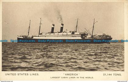 R652238 United States Lines. America. Waterlow