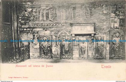 R671903 Trento. Monumenti nell Interno del Duomo. Luigi Marsoner