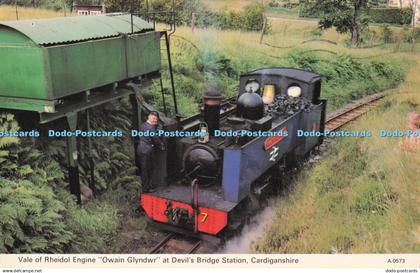 R727197 Cardiganshire Vale of Rheidol Engine Owain Glyndwr at Devil Bridge Stati