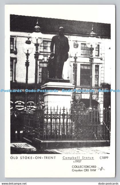 R811448 Old Stoke on Trent. Campbell Statue. Collectorcard. Croydon