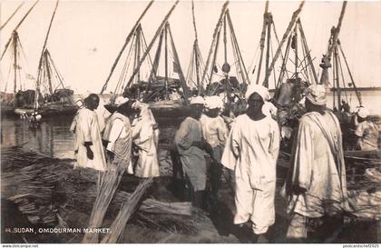 US5414 sudan omdourman market types folklore boat  real photo sudan africa
