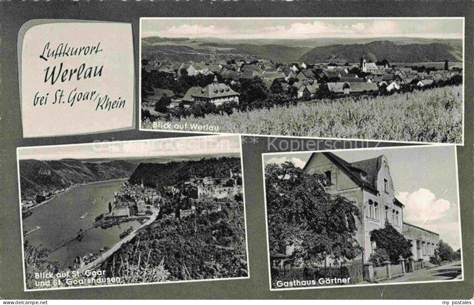Werlau Sankt Goar Rheinland-Pfalz Panorma St Goar und St Goarshausen Gasthaus Ga