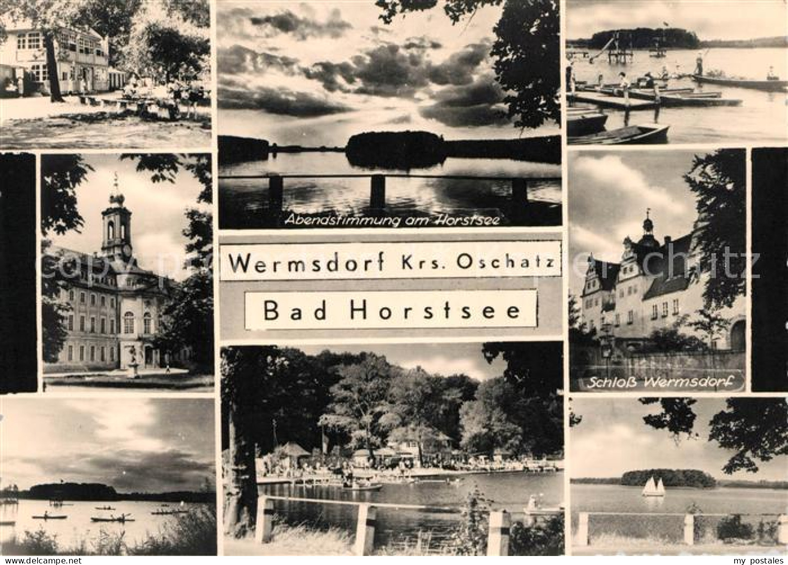 Wermsdorf Horstsee Bootssteg Schloss Wermsdorf