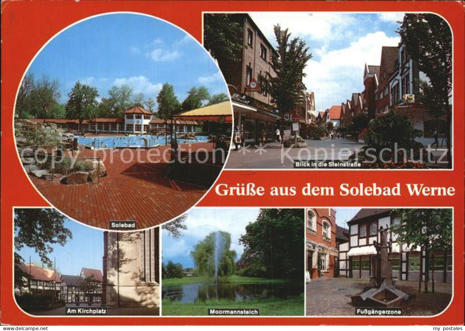 Werne Unna Solebad Steinstrasse Am Kirchplatz Moormannsteich Fussgaengerzone