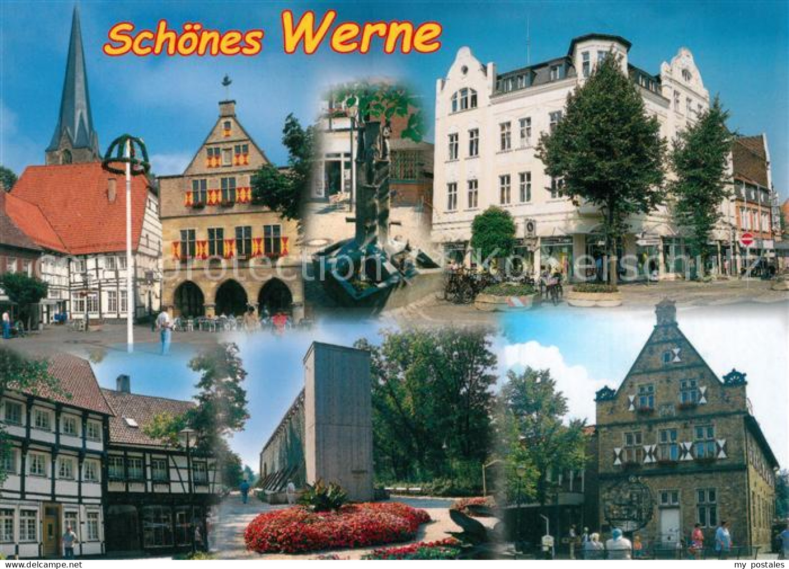 Werne Unna Teilansichten Altstadt Brunnen Gradierwerk