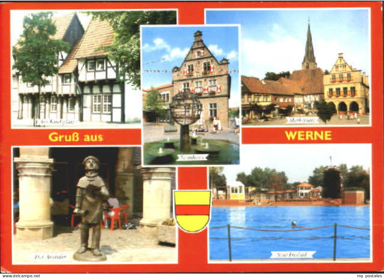 Werne Unna Werne Platz Bad Marktplatz x 1970