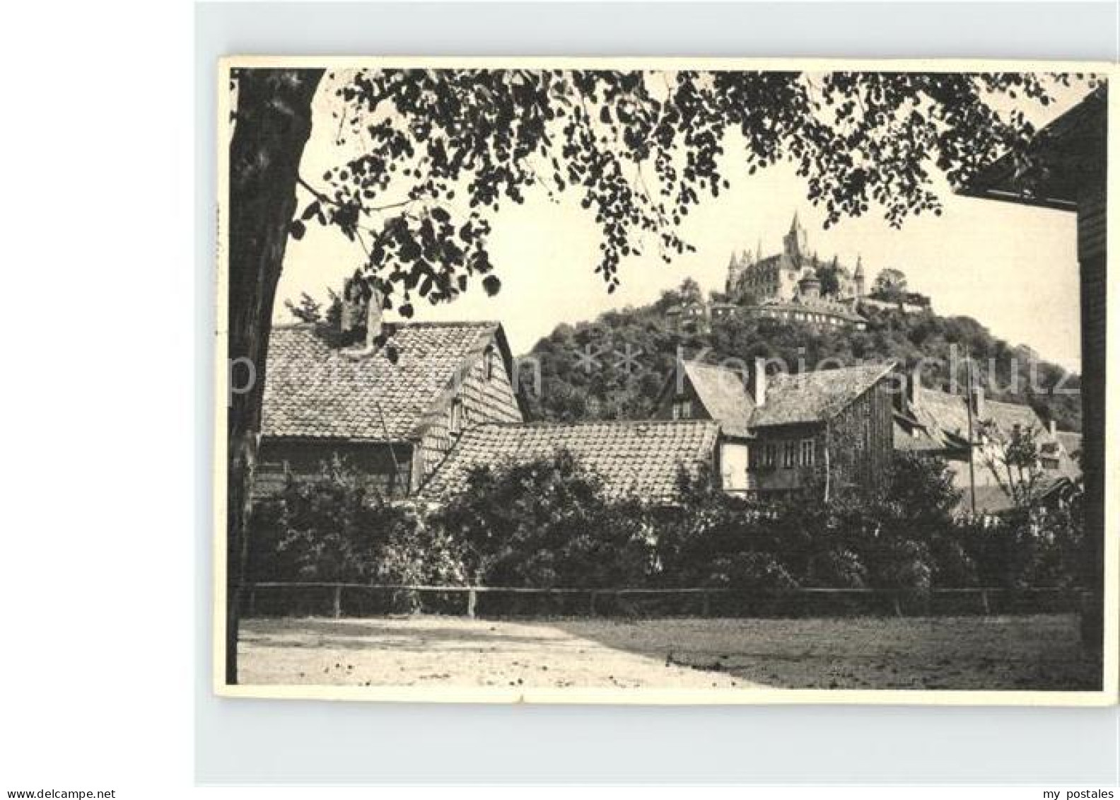 Wernigerode Harz Ortsblick mit Schloss Wernigerode