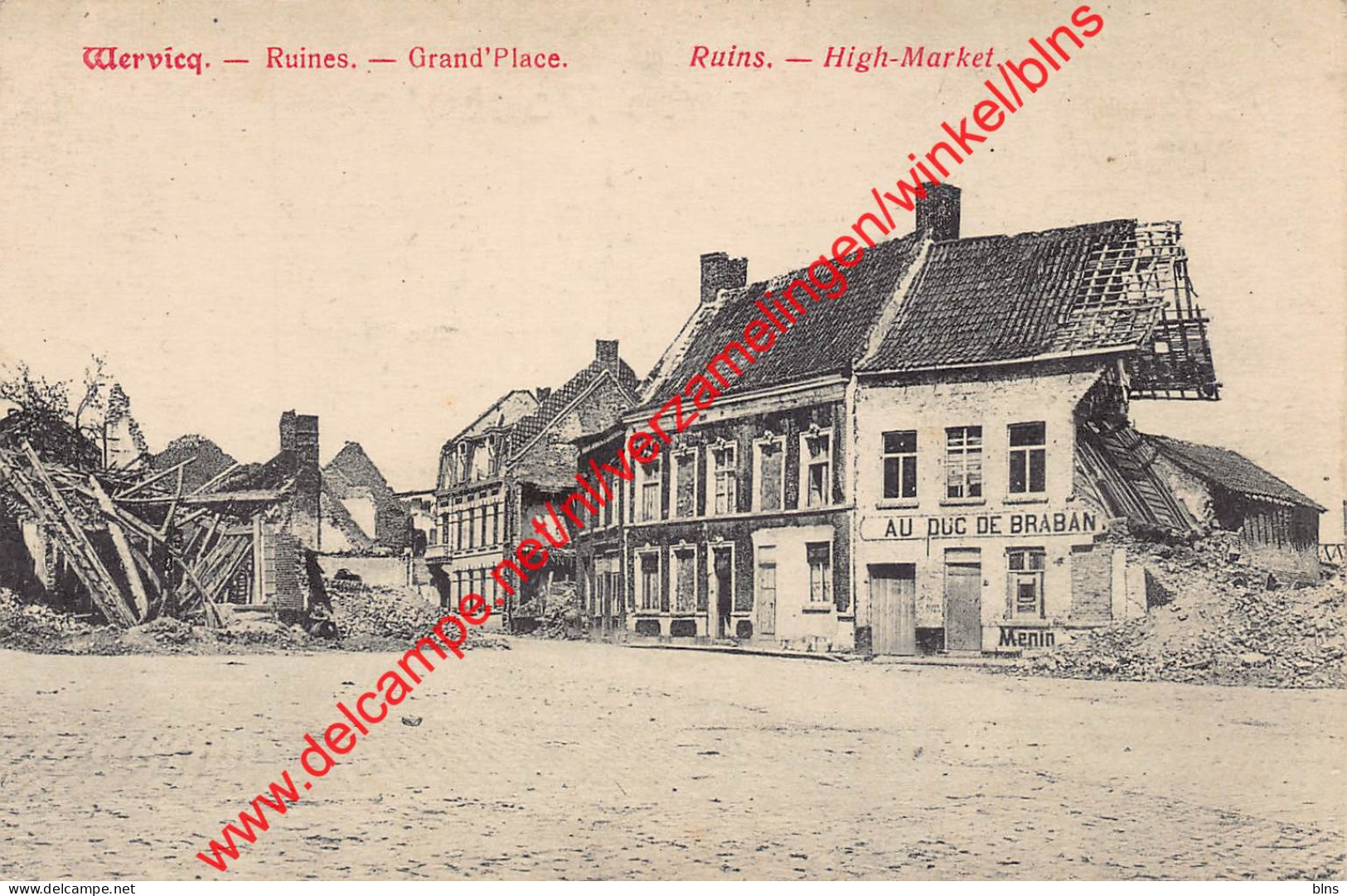 Wervicq - Ruines Grand Place - Au Duc de Brabant - Wervik
