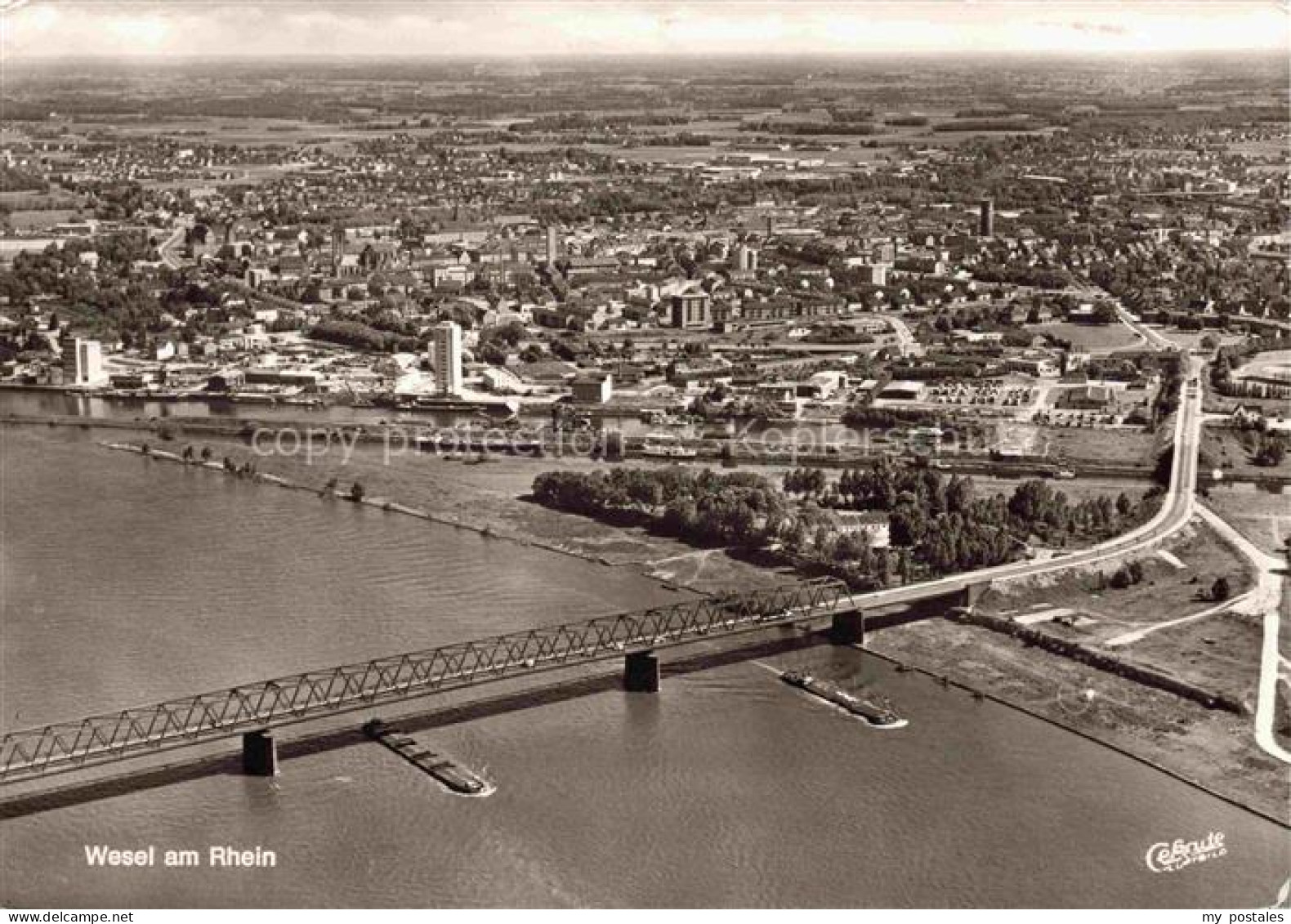 WESEL  Rhein Fliegeraufnahme