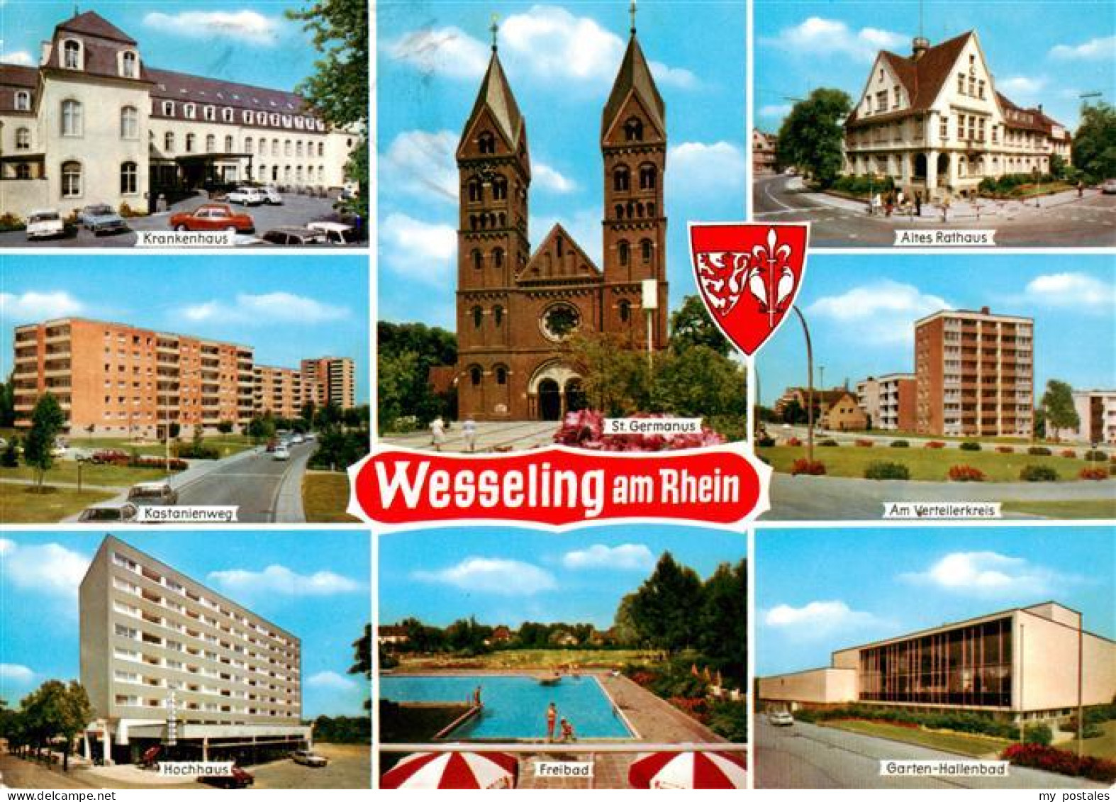 Wesseling Krankenhaus Kastantienweg Hochhaus St Germanus Kirche Altes Rathaus Am