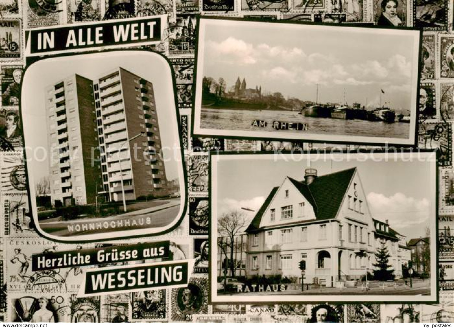 Wesseling Wohnhochhaus Rheinpartie Rathaus