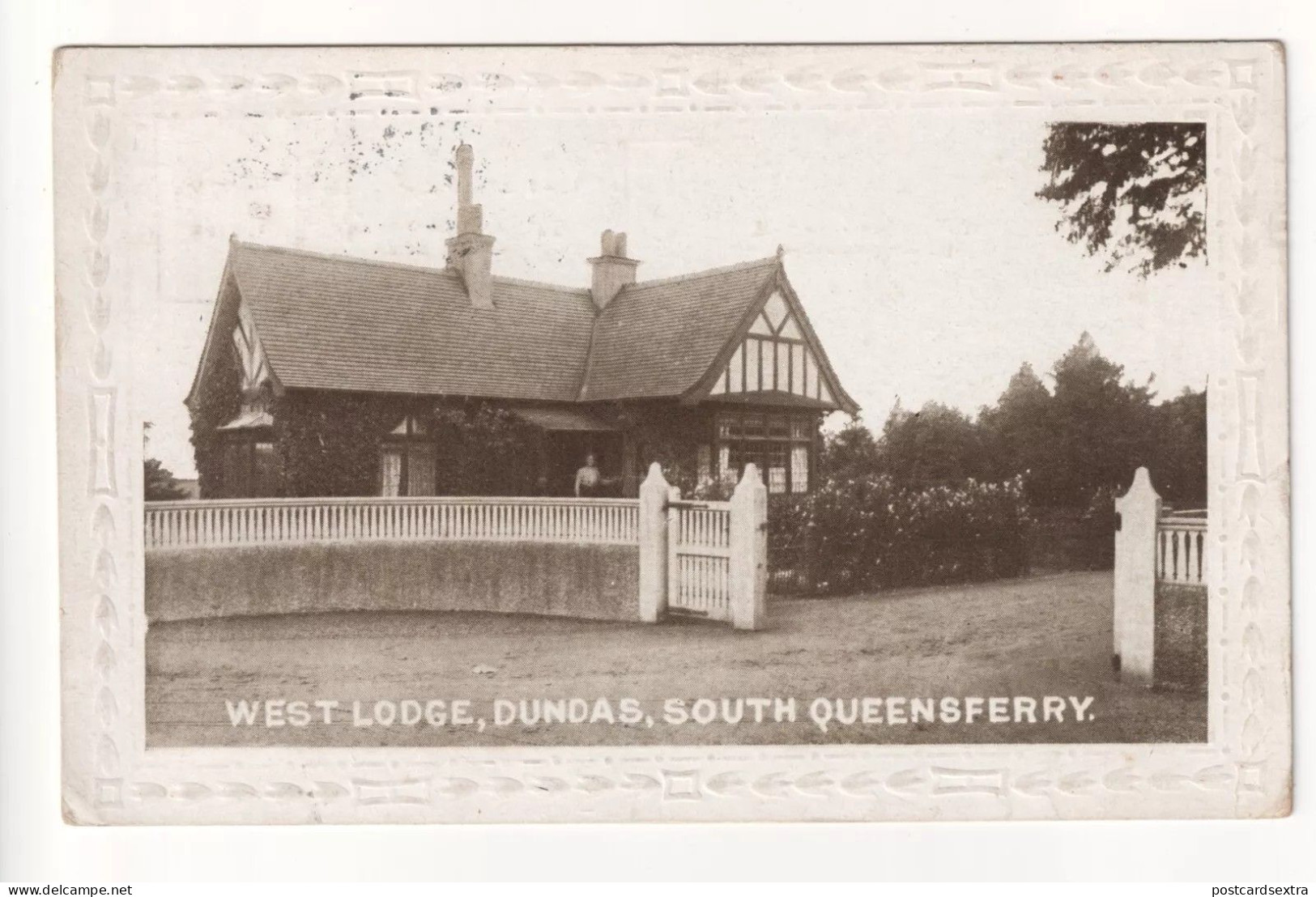 West Lodge, Dundas, South Queensferry - 1917 used West Lothian postcard