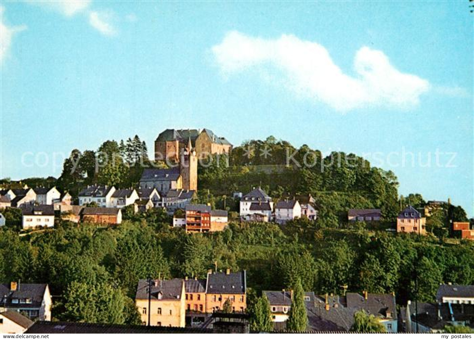 Westerburg Westerwald Teilansicht mit Schlossberg Schlosskirche