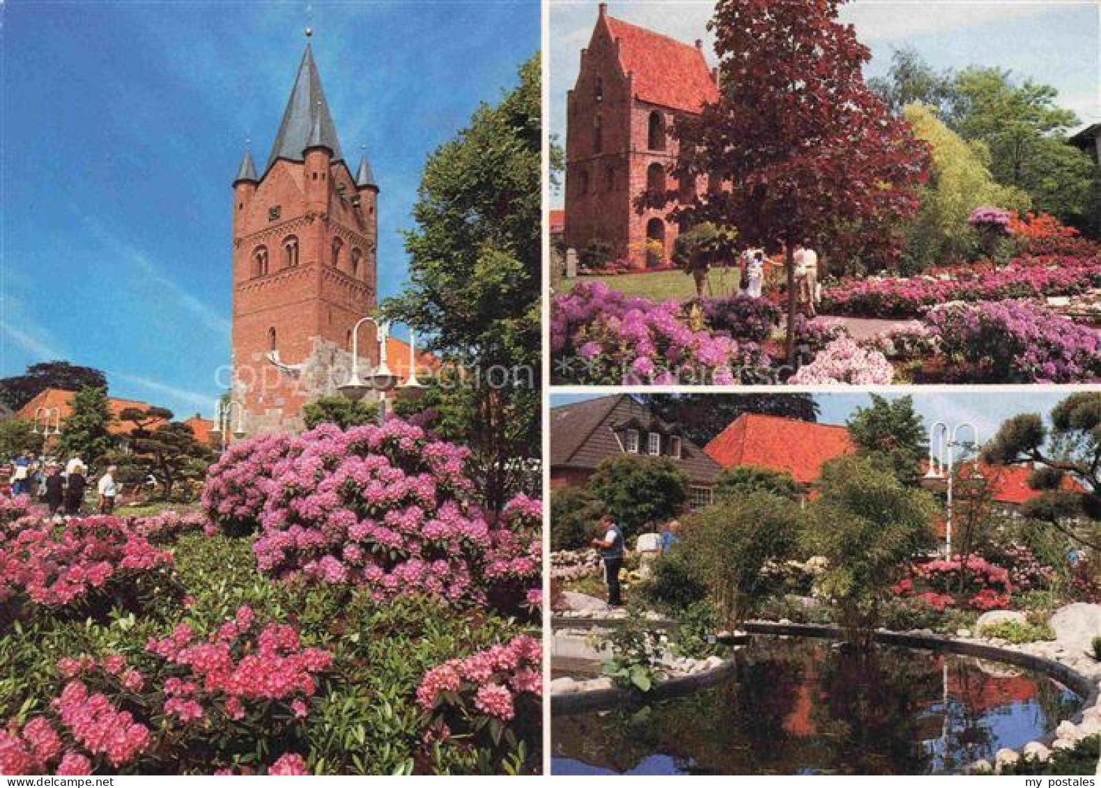 Westerstede Ammerland Niedersachsen Rhododendron-Festtage Kirche Garten Teich Bl
