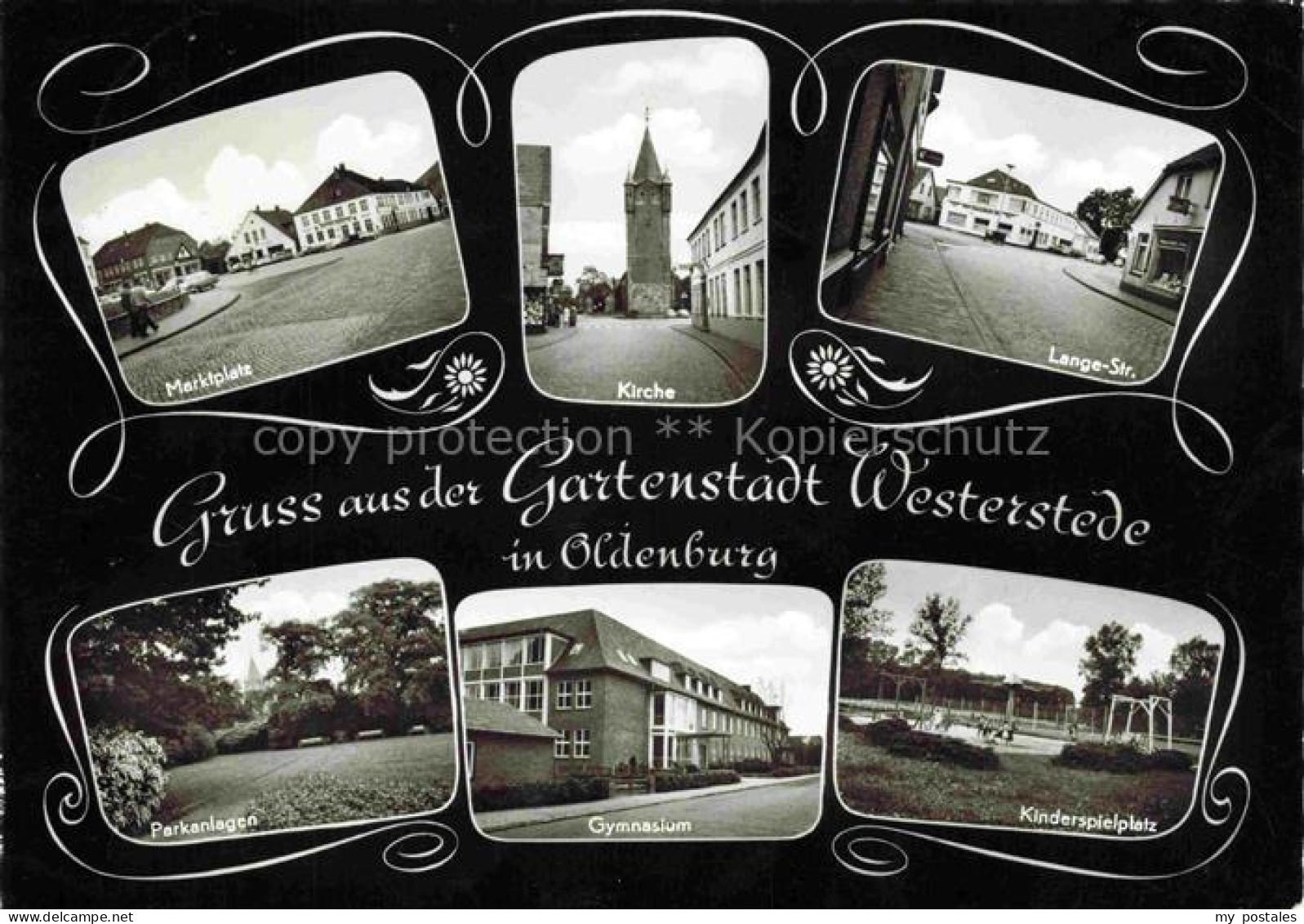 Westerstede Ammerland Niedersachsen Teilansichten Gartenstadt Marktplatz Kirche