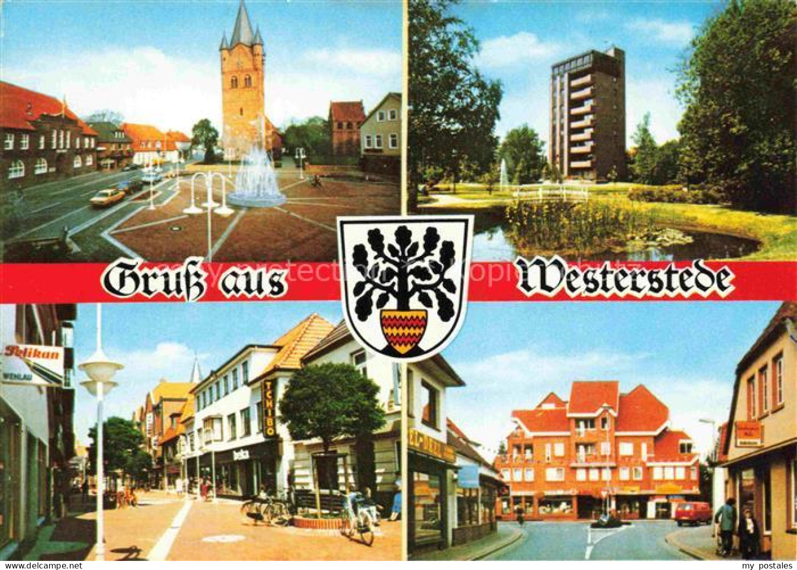 Westerstede Ammerland Niedersachsen Teilansichten Ortszentrum Turm Fussgaengerzo