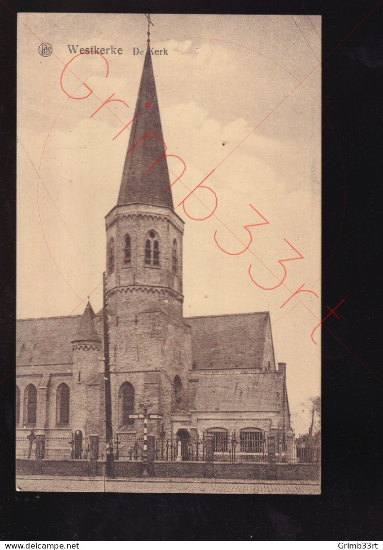 Westkerke - De Kerk - postkaart