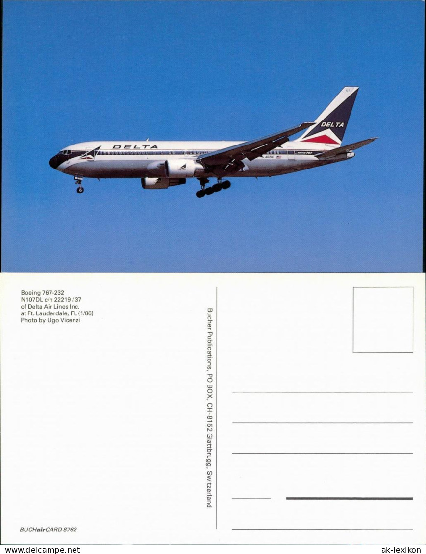 WestwoodcLos Angeles Flugzeug - Boeing 767-232 "Delta Air Lines Inc." 1986