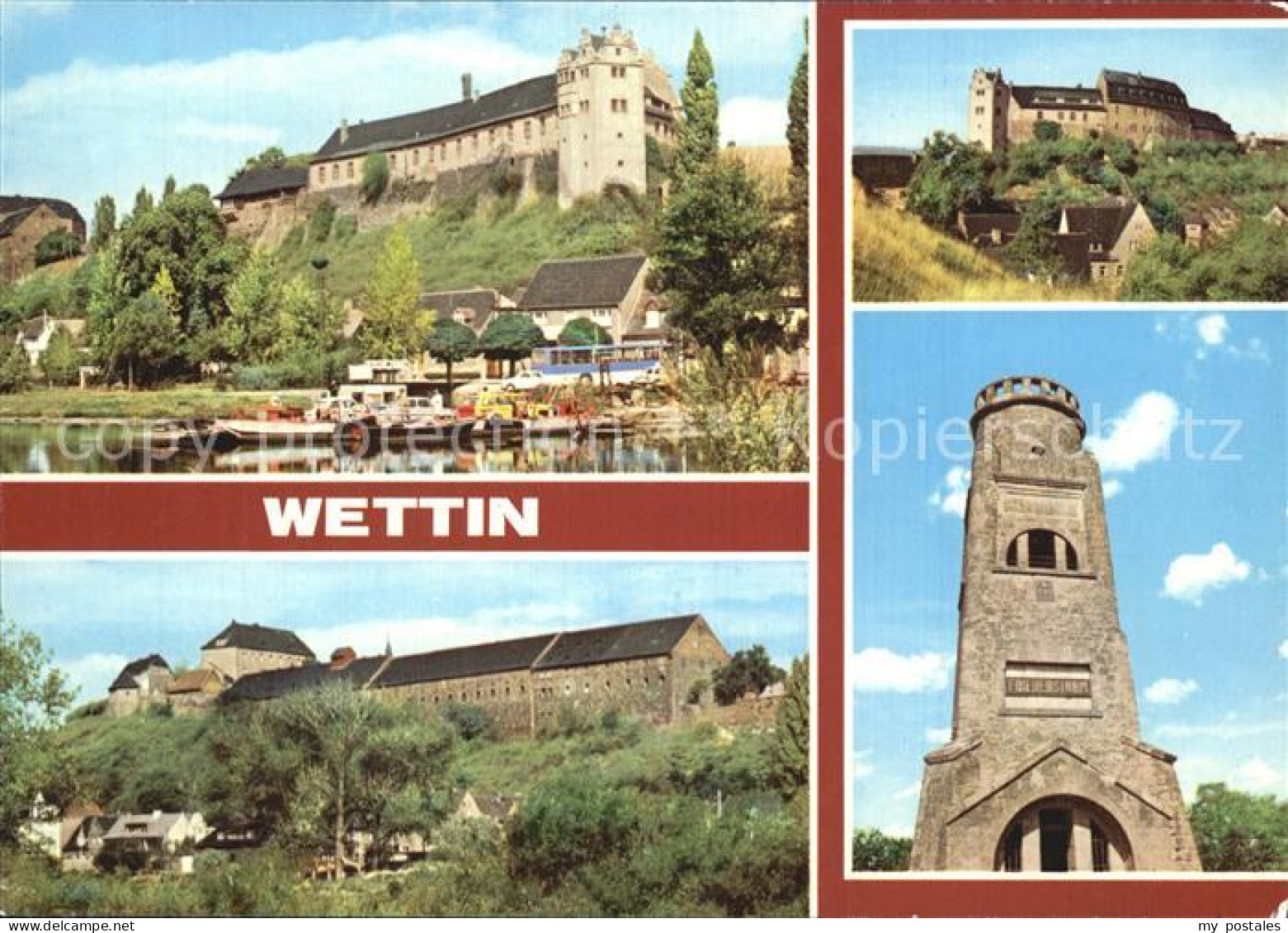 Wettin Wettin-Loebejuen Unterburg Saale Faehre Friedensturm