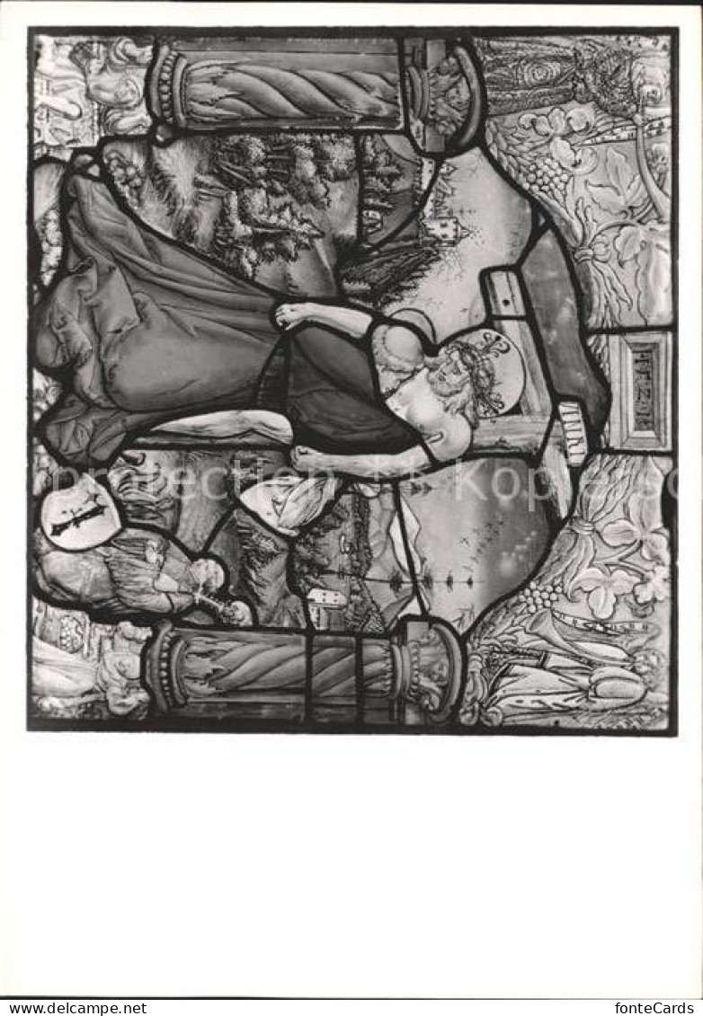 Wettingen AG Kloster Wettingen Figurenscheibe im Kreuzgang