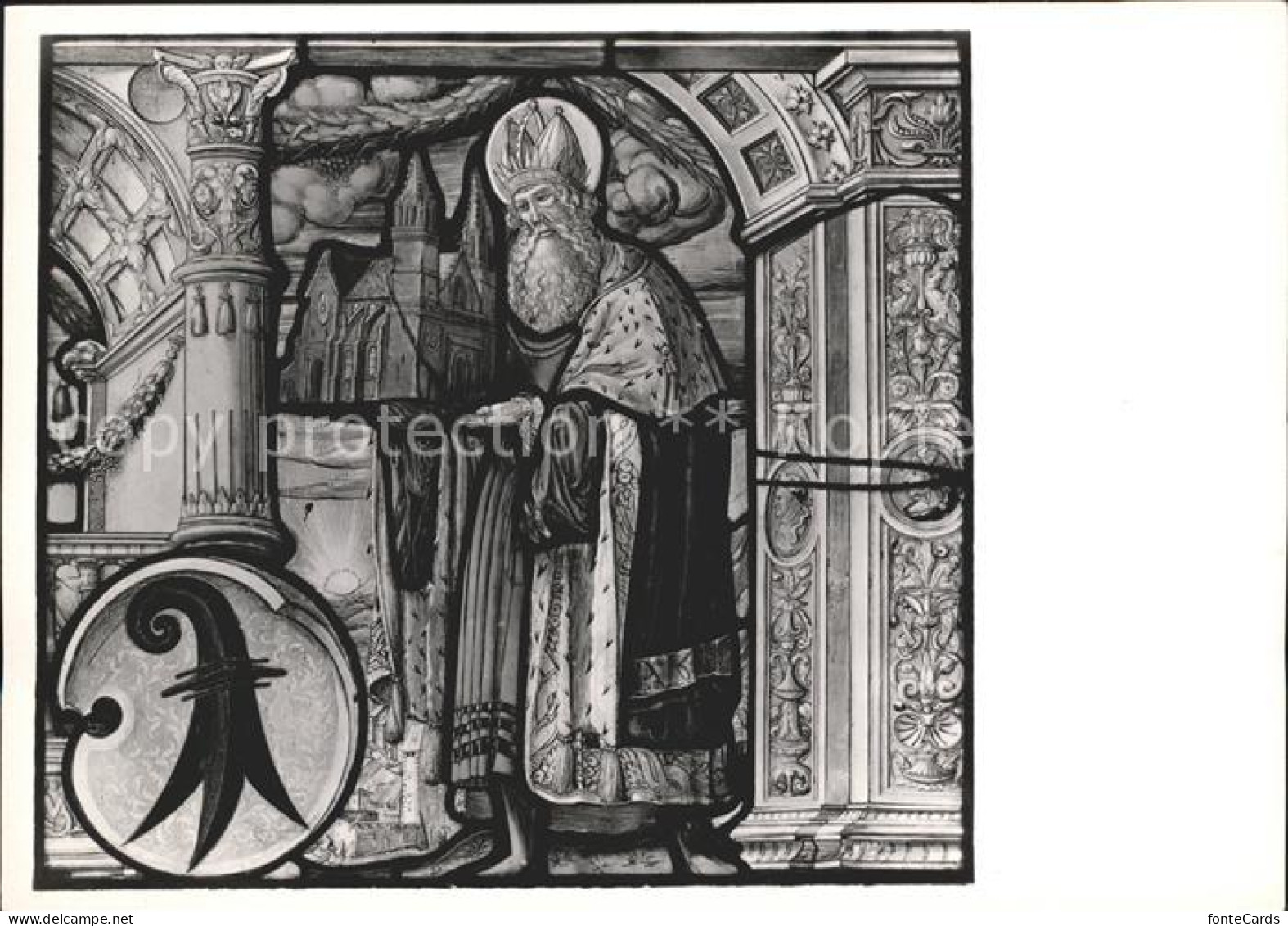 Wettingen AG Kloster Wettingen Standesscheibe von Basel mit Kaiser Heinrich II