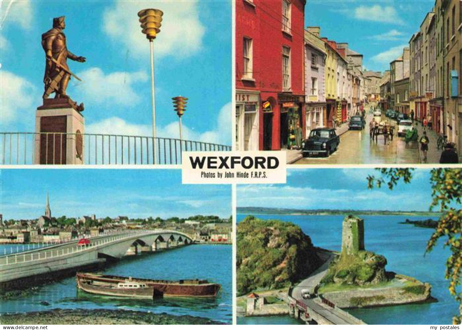 Wexford Leinster Ireland Statue Bruecke Ortspartie Monument